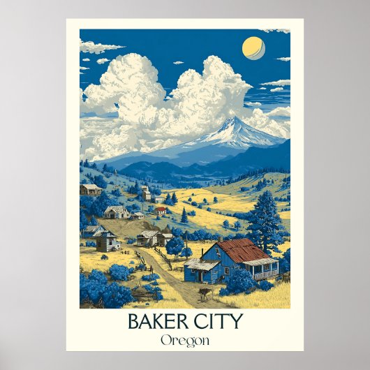 Activiteiten in de omgeving van Baker City Oregon Poster (Voorkant)