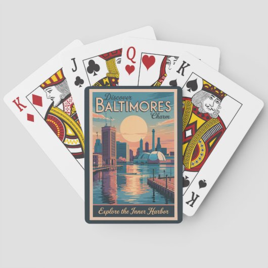 Activiteiten in de omgeving van Baltimore Maryland Pokerkaarten (Achterkant)