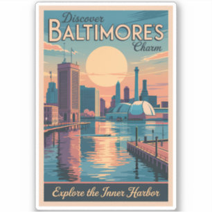 Activiteiten in de omgeving van Baltimore Maryland Sticker