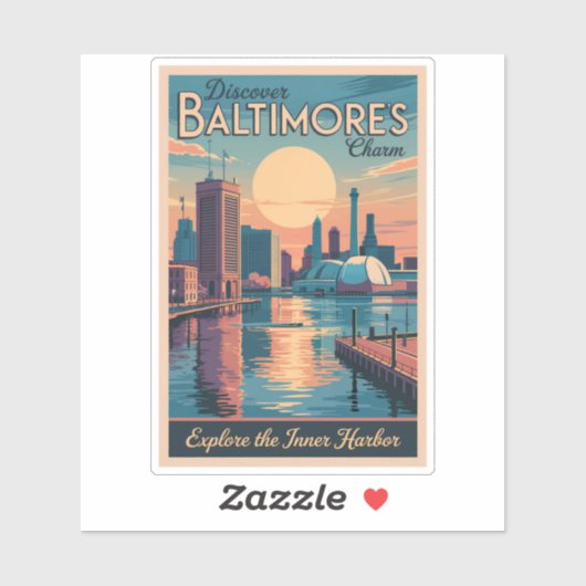 Activiteiten in de omgeving van Baltimore Maryland Sticker (Vel)