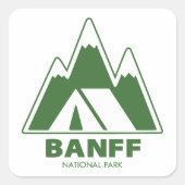 Activiteiten in de omgeving van Banff National Par Vierkante Sticker (Voorkant)