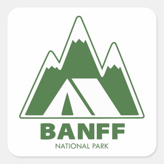 Activiteiten in de omgeving van Banff National Par Vierkante Sticker (Voorkant)