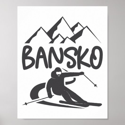 Activiteiten in de omgeving van Bansko Skiing Snow Poster (Voorkant)