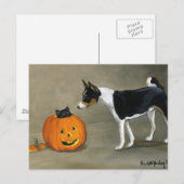 Activiteiten in de omgeving van Basenji Halloween Feestdagenkaart (Voorkant / Achterkant)