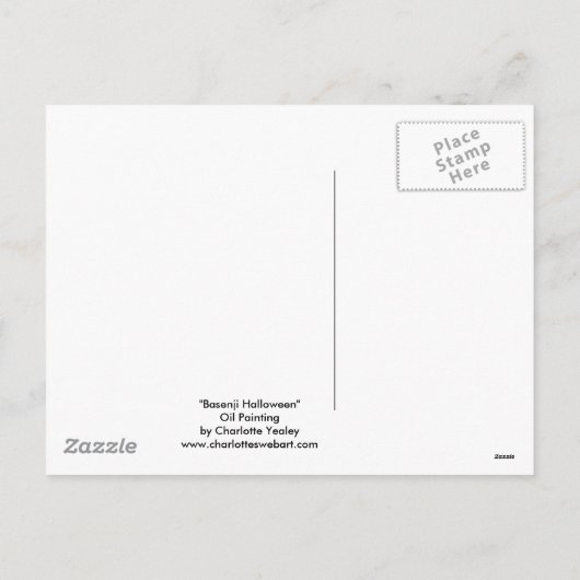 Activiteiten in de omgeving van Basenji Halloween  Feestdagenkaart (Achterkant)