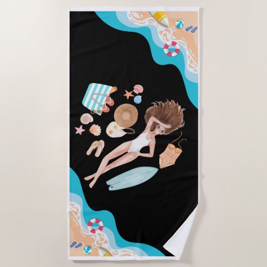 Activiteiten in de omgeving van Beach Babe's Besti Strandlaken (Voorkant)