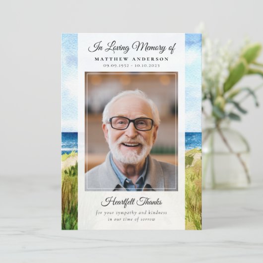 Activiteiten in de omgeving van Beach Ocean Photo  Bedankkaart (Staand voorkant)