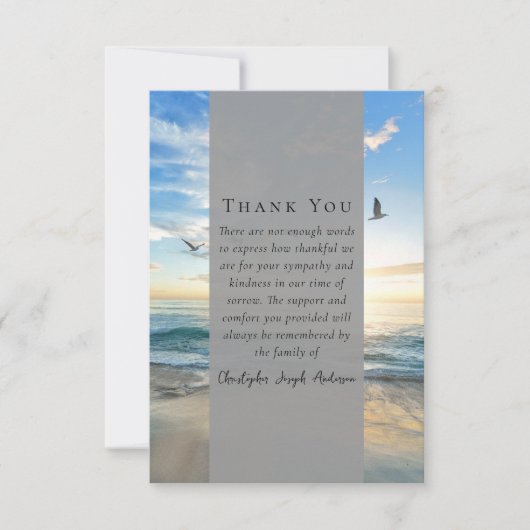 Activiteiten in de omgeving van Beach Ocean Photo  Bedankkaart (Voorkant)