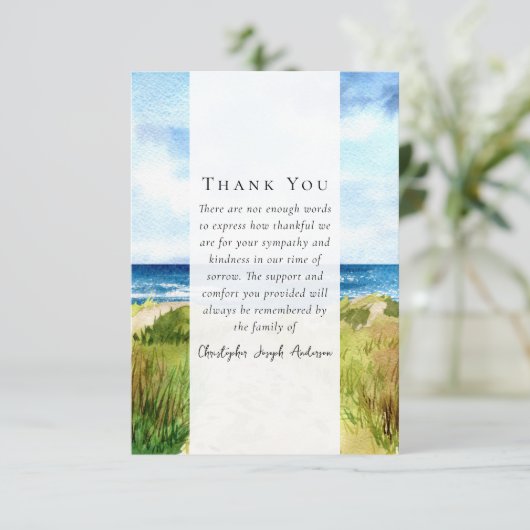 Activiteiten in de omgeving van Beach Ocean Photo  Bedankkaart (Staand voorkant)