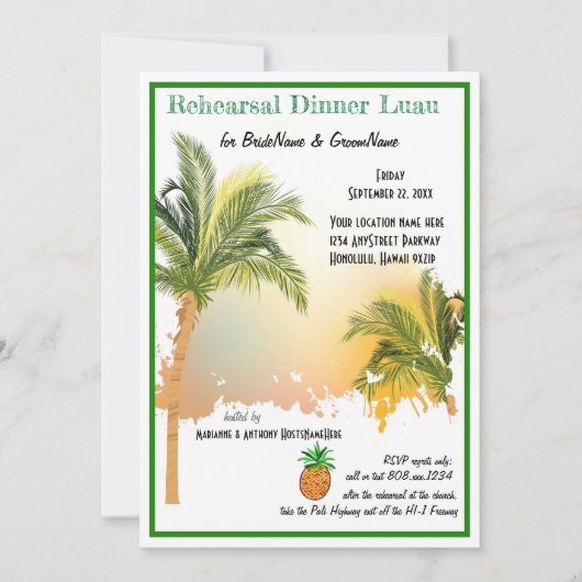 Activiteiten in de omgeving van Beach Palm Trees R Kaart (Voorkant)