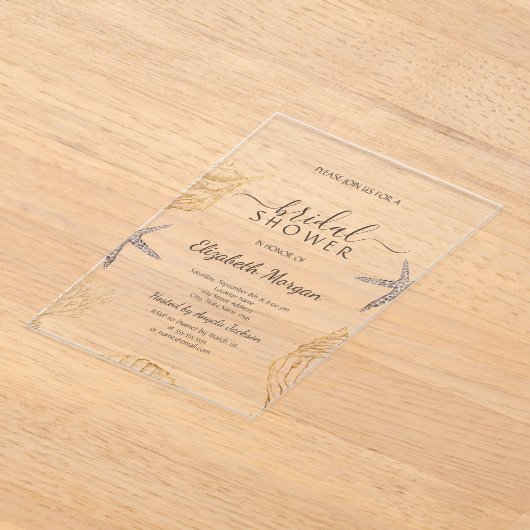 Activiteiten in de omgeving van Beach Seashells Ze Acryl Uitnodigingen (Laagn)