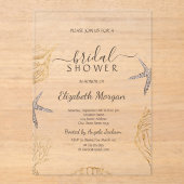 Activiteiten in de omgeving van Beach Seashells Ze Acryl Uitnodigingen (Voorkant)