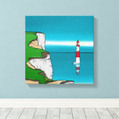 Activiteiten in de omgeving van Beachy Head Lighth Canvas Afdruk (Insitu (Houten vloer))