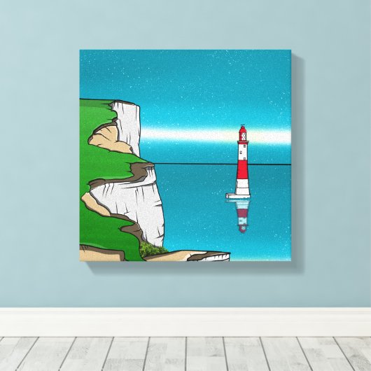 Activiteiten in de omgeving van Beachy Head Lighth Canvas Afdruk (Insitu (Houten vloer))