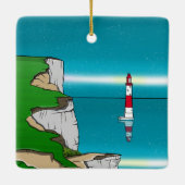 Activiteiten in de omgeving van Beachy Head Lighth Keramisch Ornament (Achterkant)