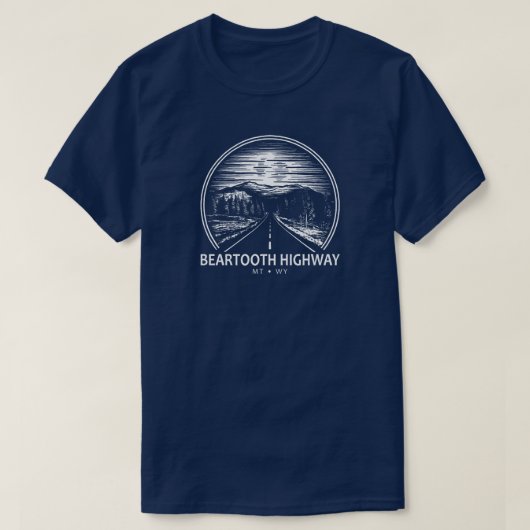 Activiteiten in de omgeving van Beartooth Highway T-shirt (Design voorkant)