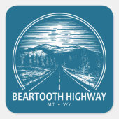 Activiteiten in de omgeving van Beartooth Highway  Vierkante Sticker (Voorkant)