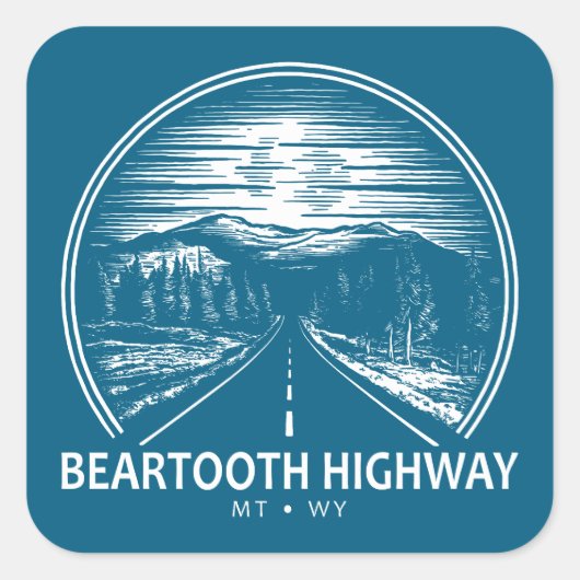 Activiteiten in de omgeving van Beartooth Highway Vierkante Sticker (Voorkant)