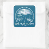Activiteiten in de omgeving van Beartooth Highway Vierkante Sticker (Tas)