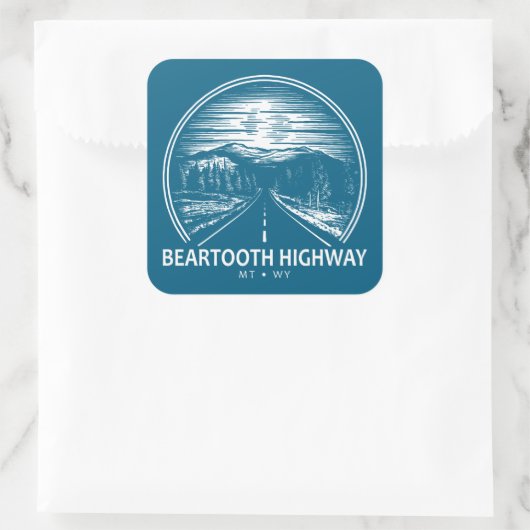 Activiteiten in de omgeving van Beartooth Highway  Vierkante Sticker (Tas)