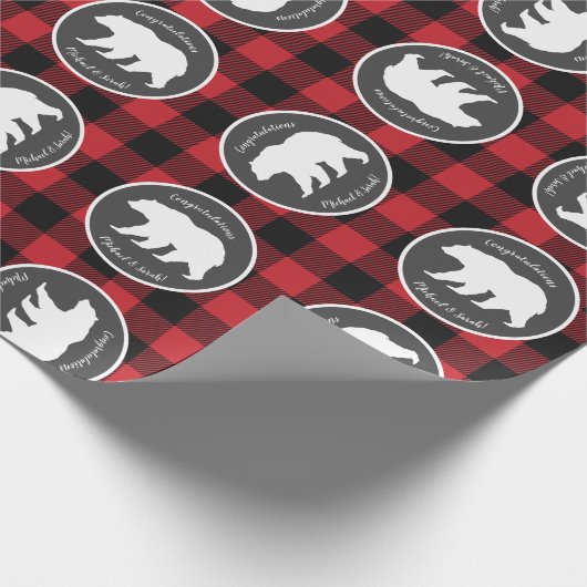 Activiteiten in de omgeving van beer Baby shower W Cadeaupapier (Hoek)