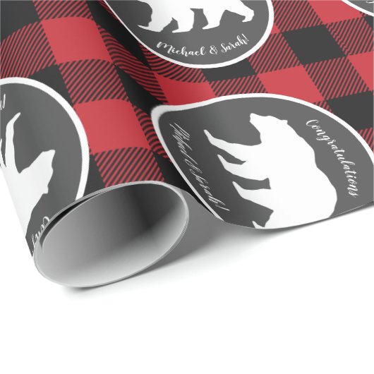 Activiteiten in de omgeving van beer Baby shower W Cadeaupapier (Rol Hoek)