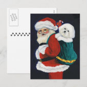 Activiteiten in de omgeving van Bichon Frise & San Feestdagenkaart (Voorkant / Achterkant)