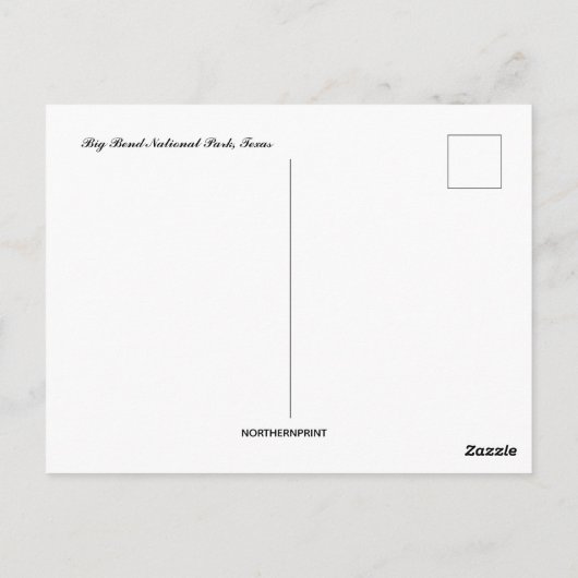 Activiteiten in de omgeving van Big Bend National  Briefkaart (Achterkant)