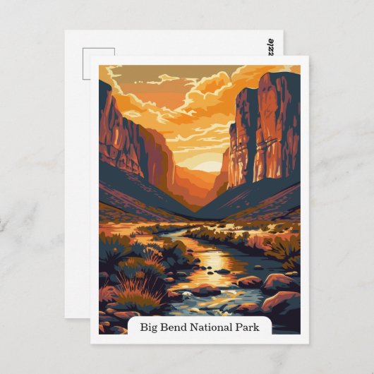 Activiteiten in de omgeving van Big Bend National  Briefkaart (Voorkant / Achterkant)