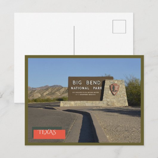 Activiteiten in de omgeving van Big Bend National Briefkaart (Voorkant / Achterkant)