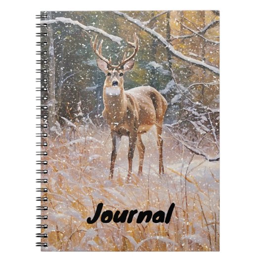 Activiteiten in de omgeving van Big Buck Deer Snow Notitieboek (Voorkant)