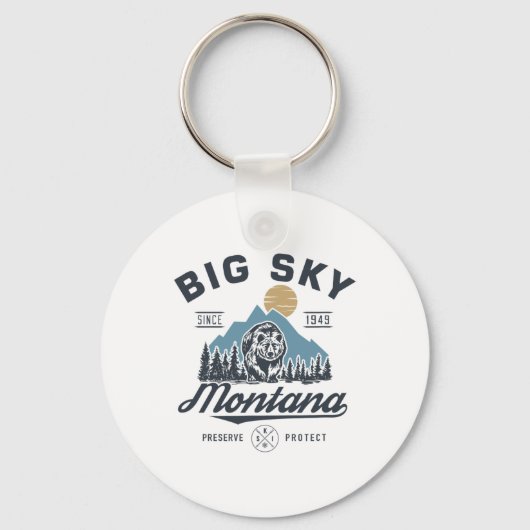 Activiteiten in de omgeving van Big Sky Montana Sn Sleutelhanger (Voorkant)