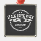 Activiteiten in de omgeving van Black Creek River  Metalen Ornament (Voorkant)