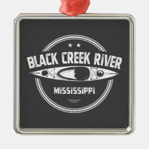 Activiteiten in de omgeving van Black Creek River  Metalen Ornament