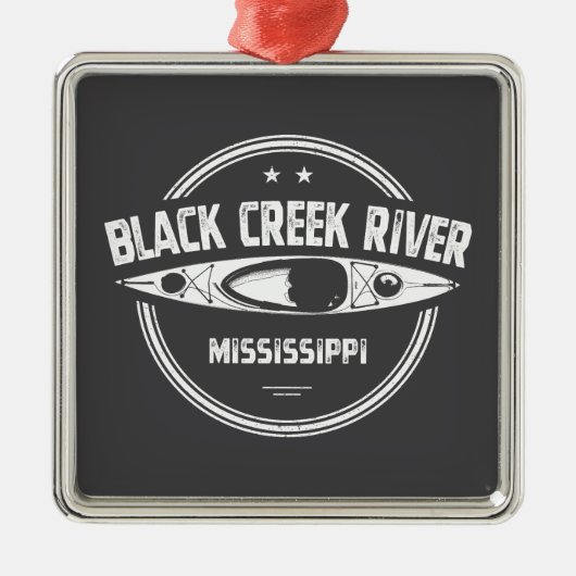 Activiteiten in de omgeving van Black Creek River  Metalen Ornament (Voorkant)