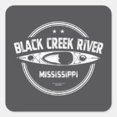 Activiteiten in de omgeving van Black Creek River  Vierkante Sticker (Voorkant)
