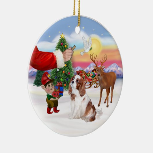 Activiteiten in de omgeving van Blenheim Cavalier  Keramisch Ornament (Rechts)