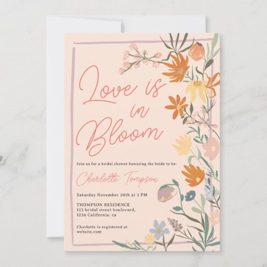 Activiteiten in de omgeving van Bloom Boho Floral  Kaart (Voorkant)
