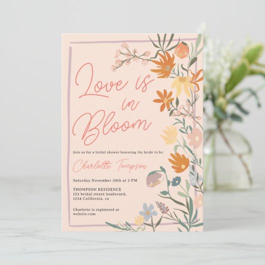 Activiteiten in de omgeving van Bloom Boho Floral  Kaart (Staand voorkant)