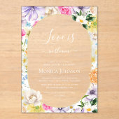 Activiteiten in de omgeving van Bloom Transparent  Acryl Uitnodigingen (Voorkant)