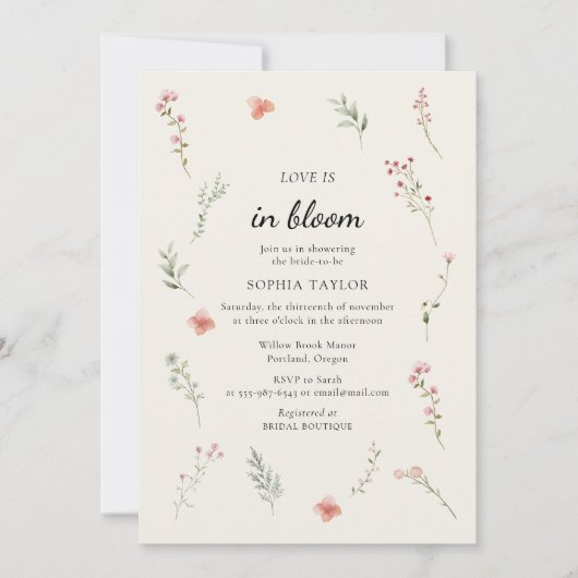 Activiteiten in de omgeving van Bloom Wildflower B Kaart (Voorkant)