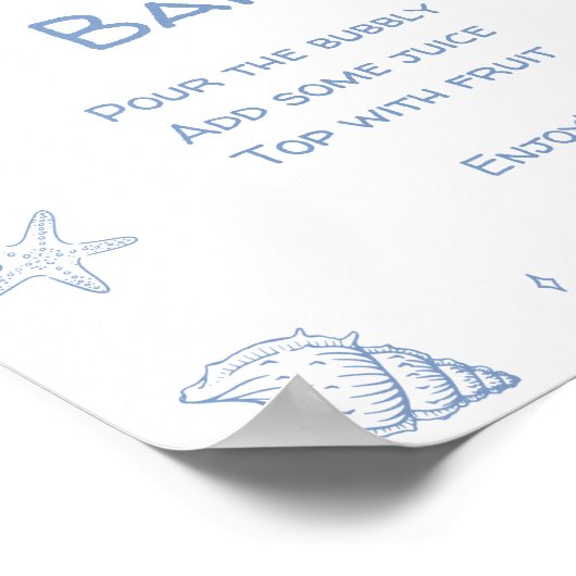 Activiteiten in de omgeving van Blue Coastal Beach Poster (Hoek)