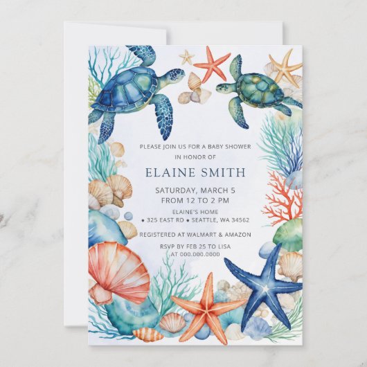 Activiteiten in de omgeving van Blue Marine Seashe Kaart (Voorkant)