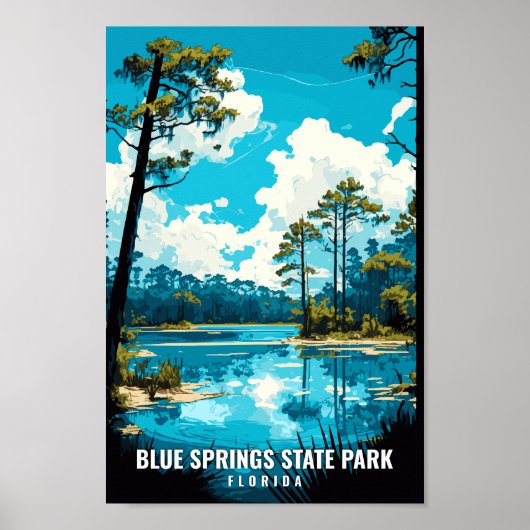 Activiteiten in de omgeving van Blue Springs State Poster (Voorkant)