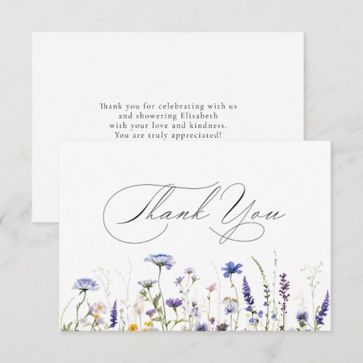 Activiteiten in de omgeving van Blue Wildflower Re Bedankkaart (Voorkant / Achterkant)