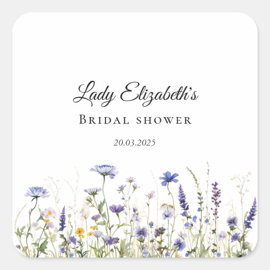 Activiteiten in de omgeving van Blue Wildflower Re Vierkante Sticker (Voorkant)