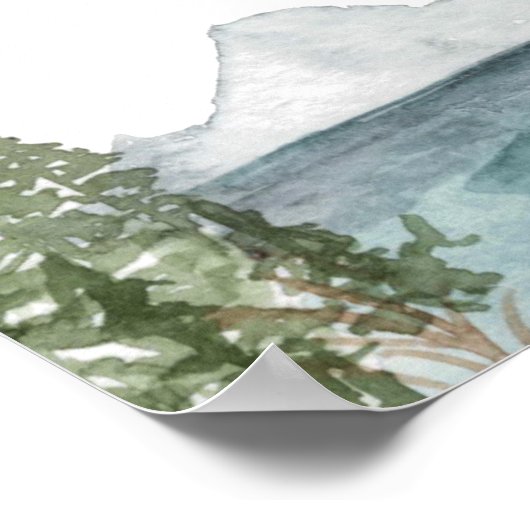 Activiteiten in de omgeving van Boho Mountain Lake Poster (Hoek)