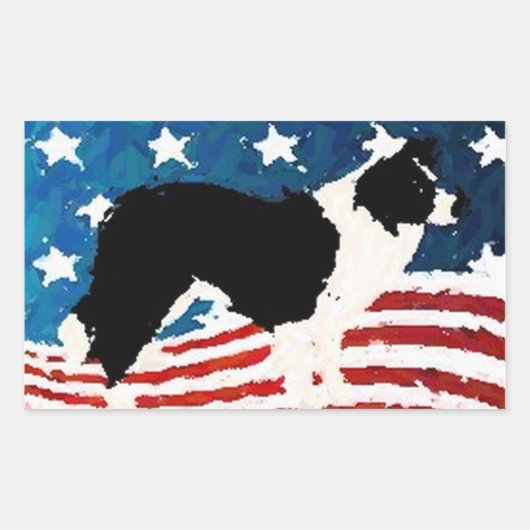 Activiteiten in de omgeving van Border Collie Stic Rechthoekige Sticker (Voorkant)