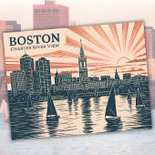 Activiteiten in de omgeving van Boston Charles Riv Briefkaart