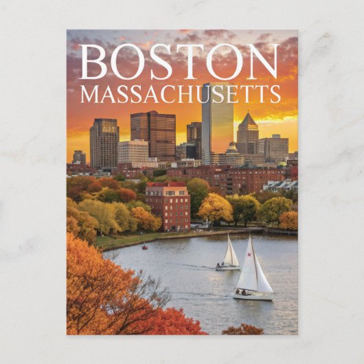 Activiteiten in de omgeving van Boston Massachuset Briefkaart (Voorkant)